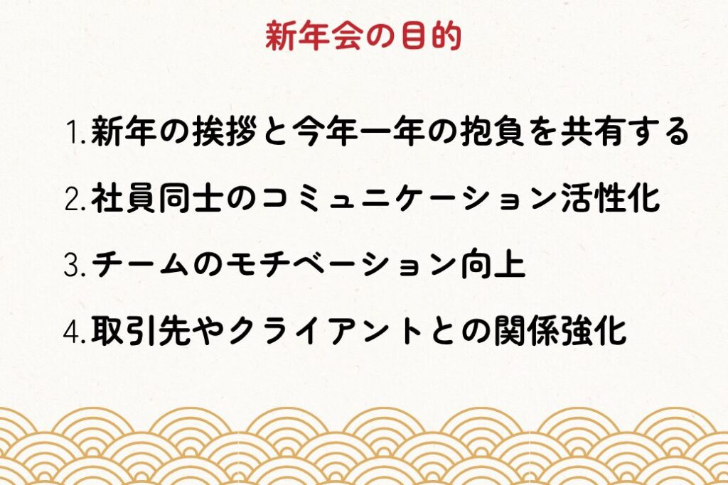新年会を開催する目的とは